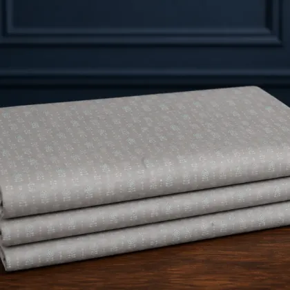 KashiFab Banarasi Fancy Yarn Viscose Jacquard folded on table - Banaras fabric cover