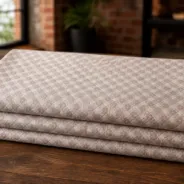 KashiFab Banarasi Fancy Yarn Viscose Jacquard folded on table - Banaras fabric cover