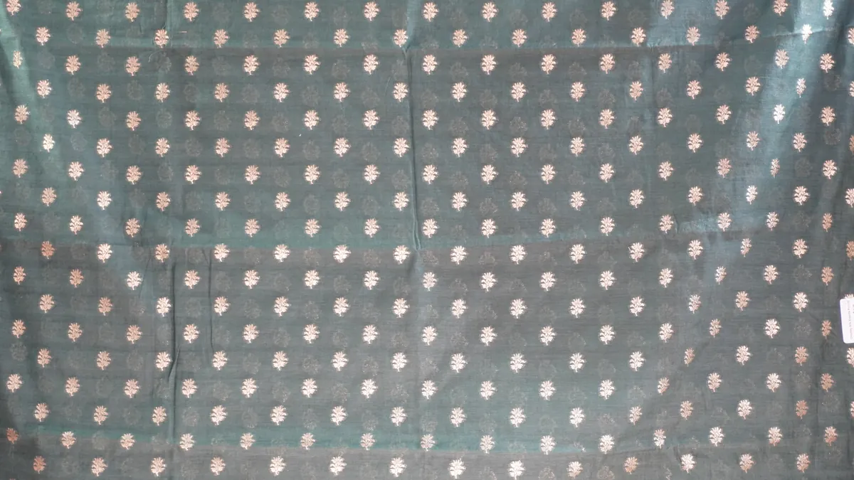 KashiFab_cotton_jacquard_zari_banarasi_fabric_cho_d13_charcoal_02-1 KashiFab Cotton Jacquard Zari Banarasi Fabric Charcoal fabric wholesale Varanasi