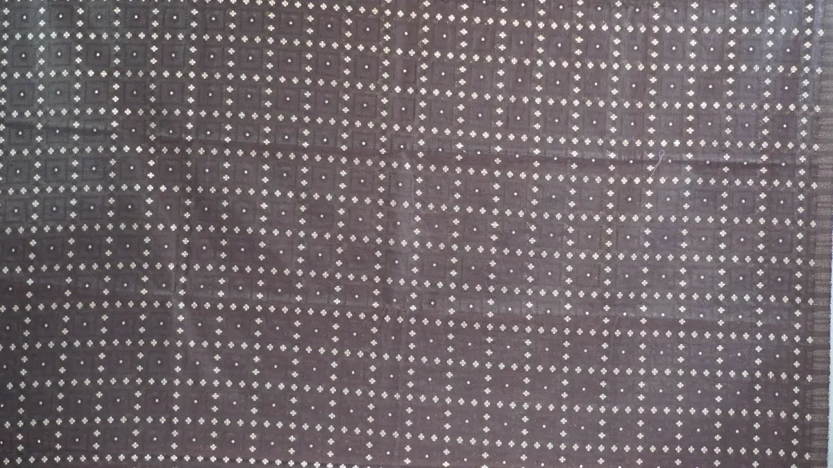 KashiFab_cotton_jacquard_zari_banarasi_fabric_cho_d22_charcoal_01-1 KashiFab Cotton Jacquard Zari Banarasi Fabric Charcoal fabric wholesale Varanasi