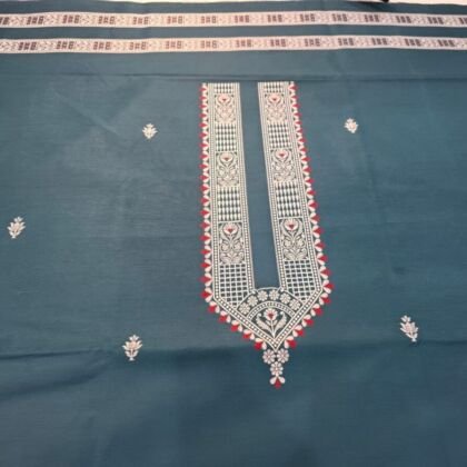 KashiFab cotton weave kurta fabric poly cotton Blue online - ready kurta piece