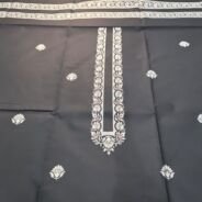 KashiFab cotton weave kurta fabric poly cotton Charcoal online - ready kurta piece