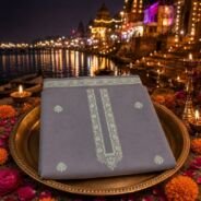 KashiFab cotton weave kurta fabric poly cotton Grey Varanasi ghat lifestyle