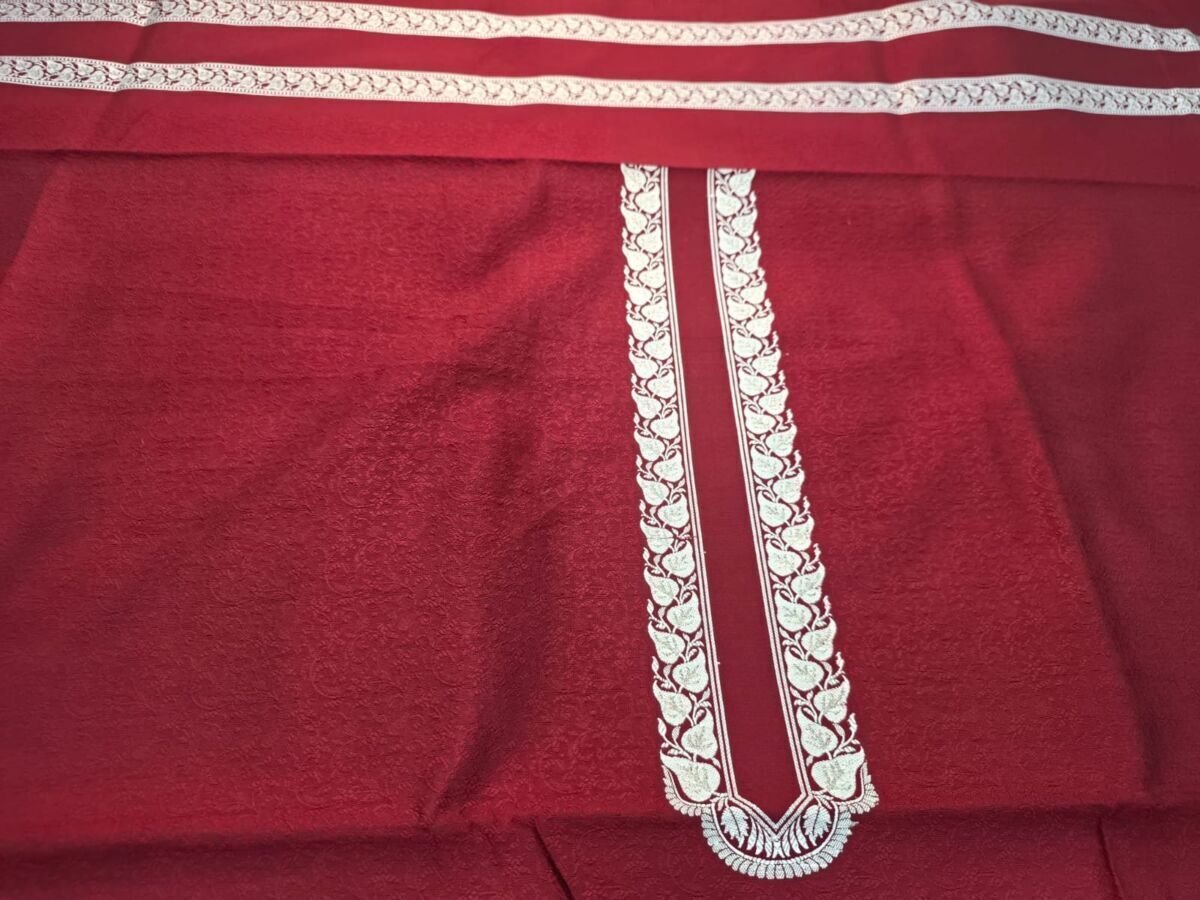 KashiFab cotton weave kurta fabric poly cotton Maroon online - ready kurta piece