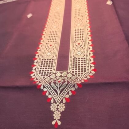 KashiFab organza soft silk fabric yardage - Banarasi silk fabric wholesale metre