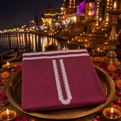 KashiFab cotton weave kurta fabric poly cotton Red Varanasi ghat lifestyle