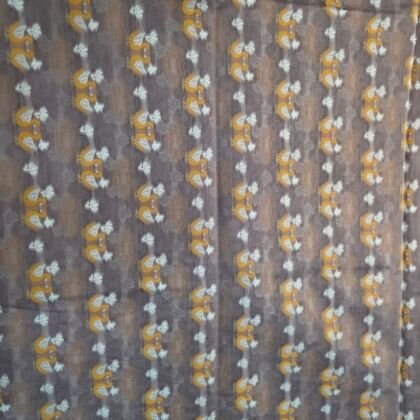 KashiFab cotton weave kurta fabric Shikargah Beige online - 3 metre piece