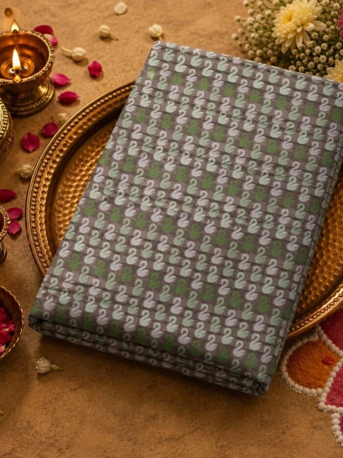KashiFab cotton weave kurta fabric Shikargah Beige online - festive lifestyle