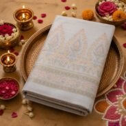 KashiFab cotton weave kurta fabric Shikargah Beige online - festive lifestyle