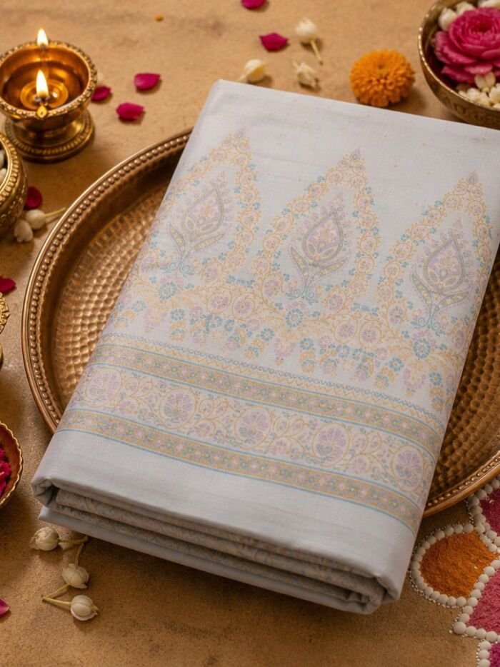 KashiFab cotton weave kurta fabric Shikargah Beige online - festive lifestyle