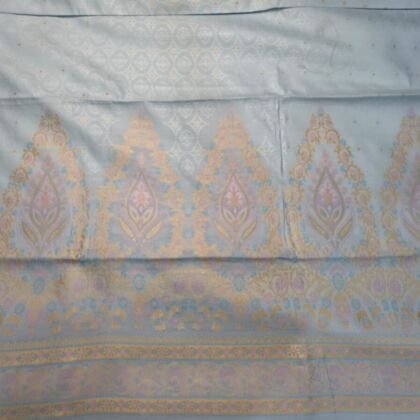 KashiFab cotton weave kurta fabric Shikargah Blue online - 3 metre piece