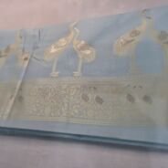 KashiFab Cotton Weave Shikargah Blue detail