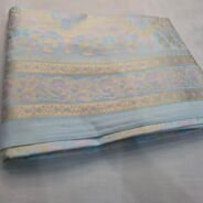 KashiFab Cotton Weave Shikargah Blue detail