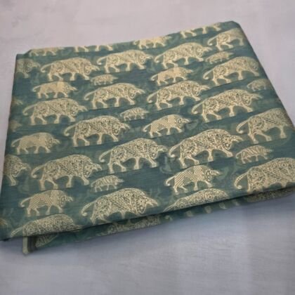 KashiFab wedding lehenga fabric yardage - Banarasi silk fabric wholesale metre
