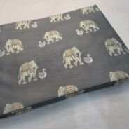 KashiFab Cotton Weave Shikargah Grey detail