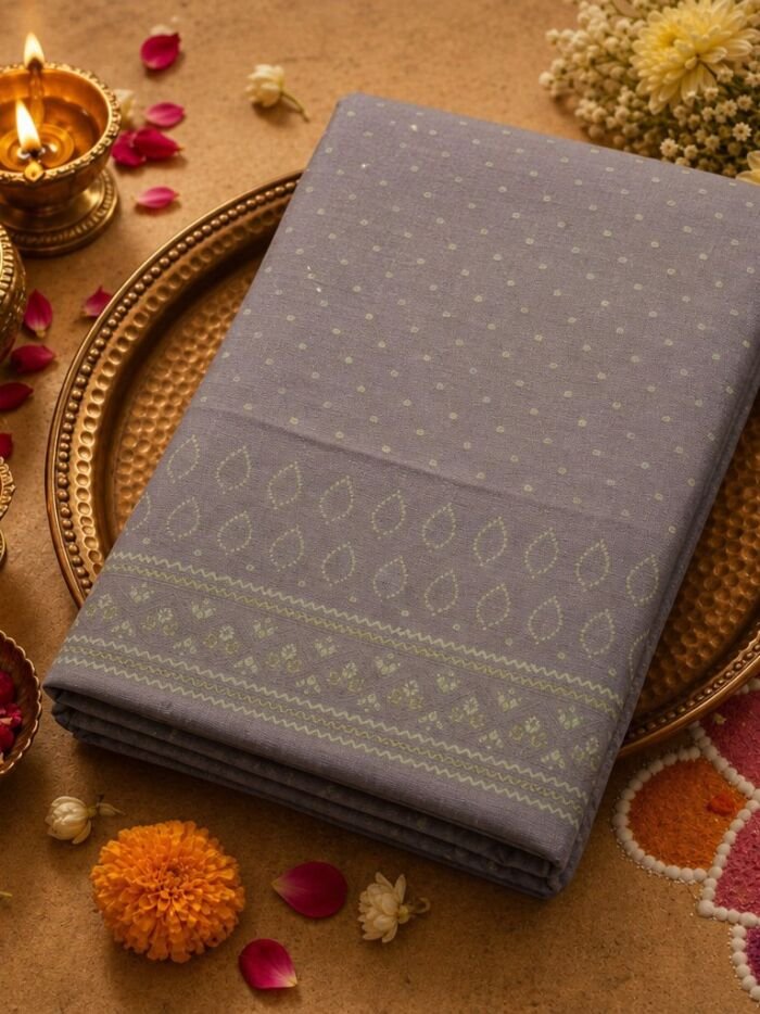 KashiFab cotton weave kurta fabric Shikargah Lavender online - festive lifestyle