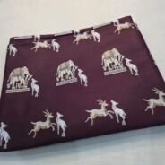 KashiFab Cotton Weave Shikargah Maroon detail