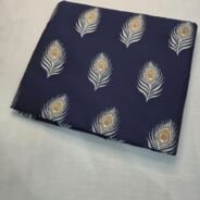 KashiFab Cotton Weave Shikargah Navy detail