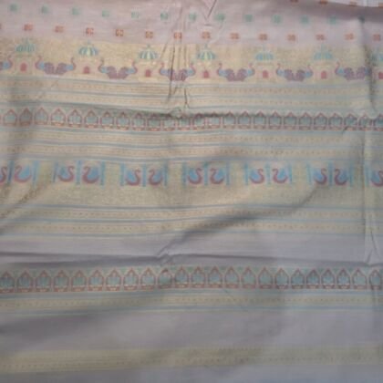 KashiFab cotton weave kurta fabric Shikargah Peach online - 3 metre piece