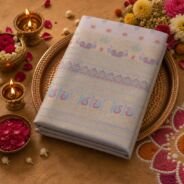 KashiFab cotton weave kurta fabric Shikargah Peach online - festive lifestyle