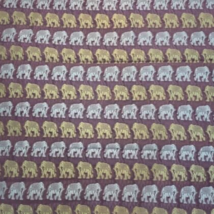 KashiFab cotton weave kurta fabric Shikargah Purple online - 3 metre piece