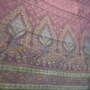 KashiFab cotton weave kurta fabric Shikargah Purple online - 3 metre piece