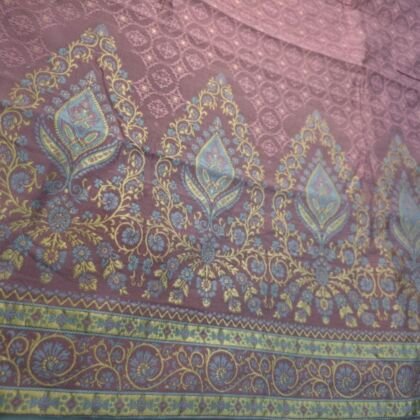 KashiFab cotton weave kurta fabric Shikargah Purple online - 3 metre piece