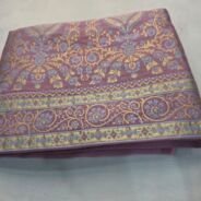 KashiFab Cotton Weave Shikargah Purple detail