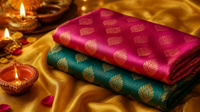 KashiFab Silk Fabric for Diwali Kurta - Banaras silk fabric online