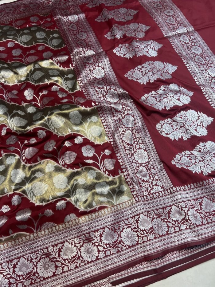 KashiFab Handloom inspired tissue katan sarees 1 KashiFab Handloom inspired tissue katan sarees online - Banaras / Varanasi silk saree