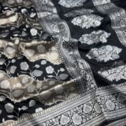 KashiFab Handloom inspired tissue katan sarees online - Banaras / Varanasi silk saree - view 4