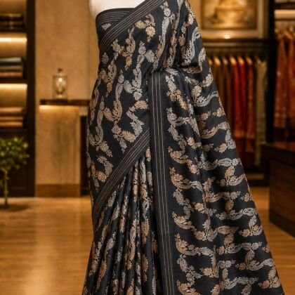 KashiFab Handloom Mashru Katan Sarees - AYU #10141 lifestyle cover - boutique display