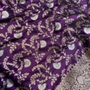 KashiFab Handloom pure katan silk allover jaal meenakari saree online - Banaras / Varanasi silk saree - view 2