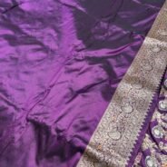 KashiFab Handloom pure katan silk allover jaal meenakari saree online - Banaras / Varanasi silk saree - view 4