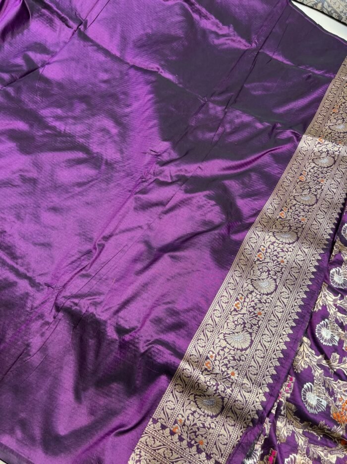 KashiFab Handloom pure katan silk allover jaal meenakari saree 4 KashiFab Handloom pure katan silk allover jaal meenakari saree online - Banaras / Varanasi silk saree - view 4