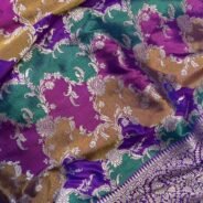 KashiFab Handloom pure katan silk rangkaat sarees online - Banaras / Varanasi silk saree - view 2
