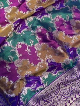 KashiFab Handloom pure katan silk rangkaat sarees online - Banaras / Varanasi silk saree - view 2