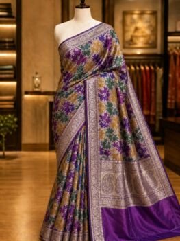 KashiFab Handloom pure katan silk rangkaat sarees - AYU #7093