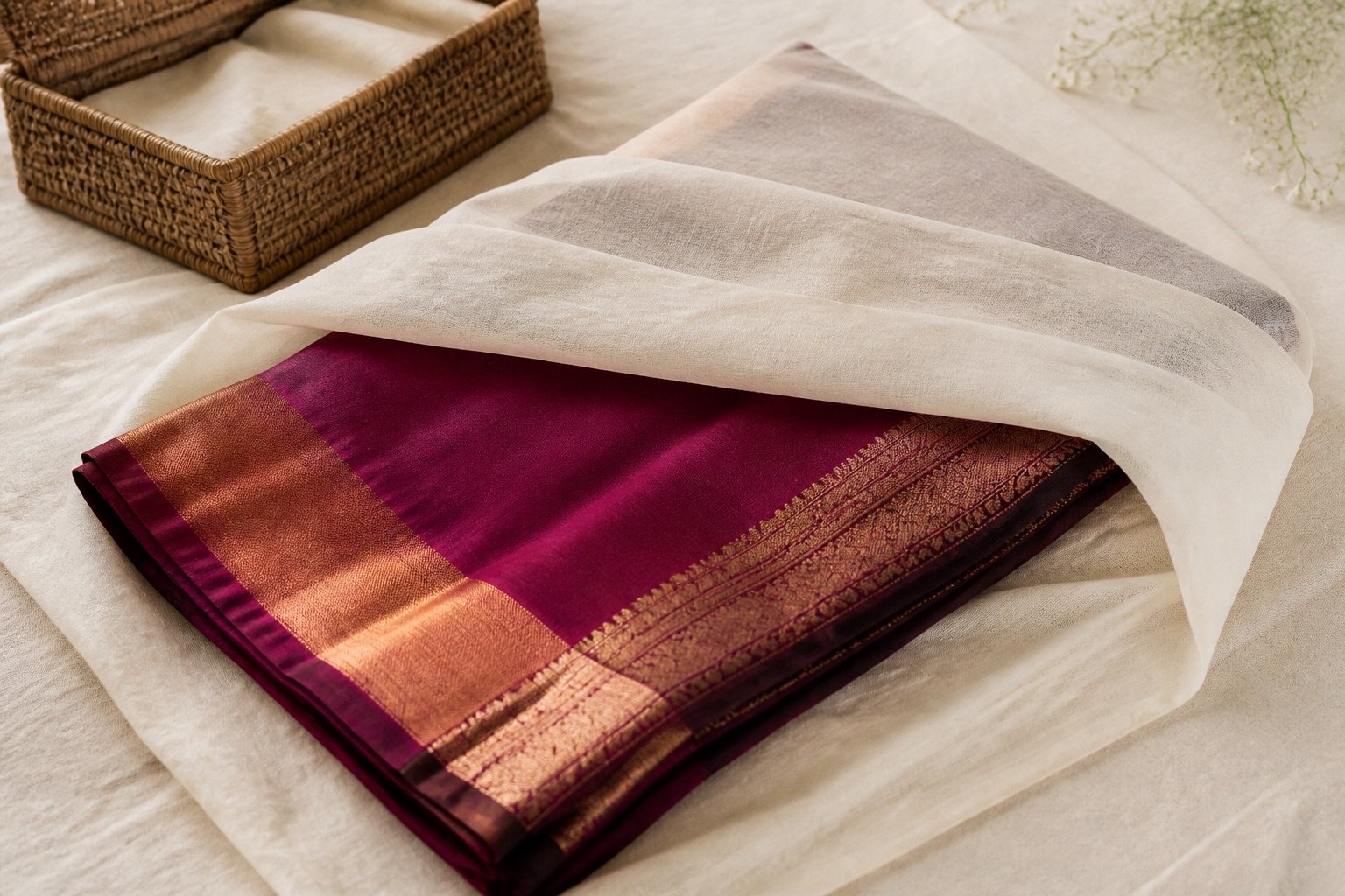 KashiFab How to Care for Banarasi Silk detail