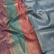 KashiFab Katan meena buti and alfi jaal sarees online - Banaras / Varanasi silk saree - view 3