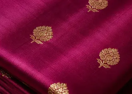 KashiFab katan silk fabric yardage - Banarasi silk fabric design wholesale