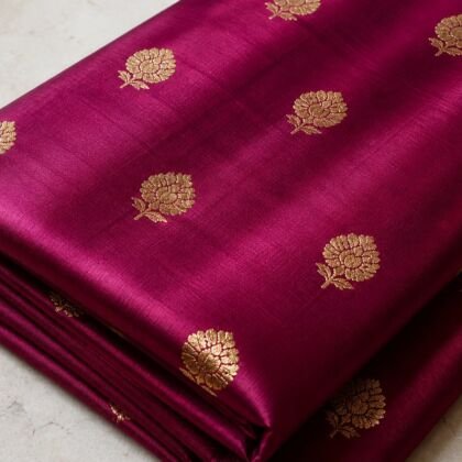 KashiFab katan silk fabric yardage - Banarasi silk fabric design wholesale