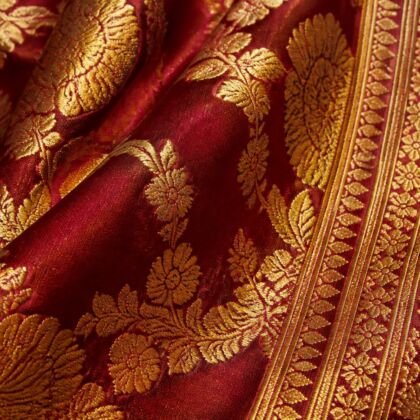 KashiFab tissue silk fabric yardage - Banarasi silk fabric design wholesale