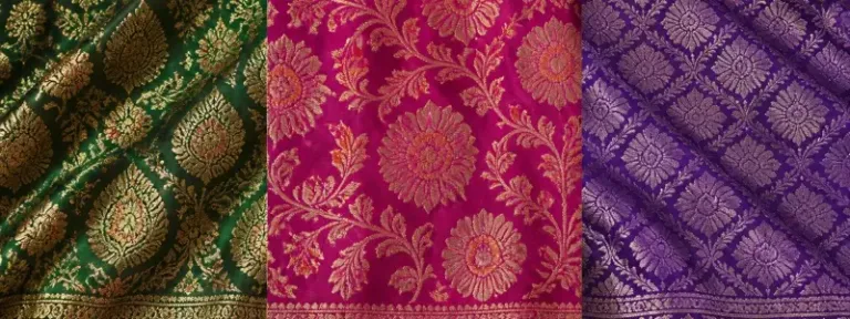 KashiFab Kimkhab vs Brocade vs Jacquard - Banaras silk fabric online