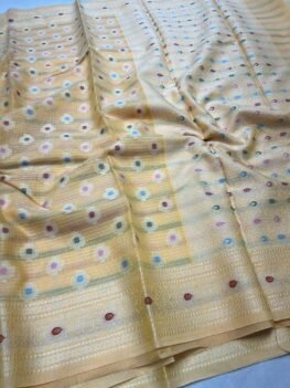 KashiFab Kota check sarees online - Banaras / Varanasi silk saree - view 2