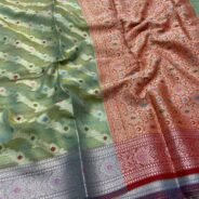 KashiFab Kota check sarees online - Banaras / Varanasi silk saree - view 3