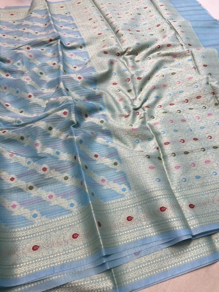 KashiFab Kota check sarees 4 KashiFab Kota check sarees online - Banaras / Varanasi silk saree - view 4