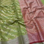 KashiFab Kota check sarees online - Banaras / Varanasi silk saree - view 5