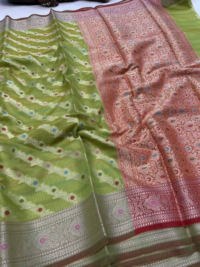 KashiFab Kota check sarees 5 KashiFab Kota check sarees online - Banaras / Varanasi silk saree - view 5
