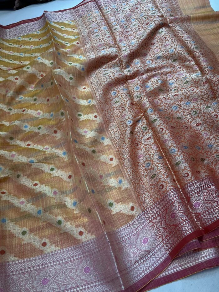 KashiFab Kota check sarees 6 KashiFab Kota check sarees online - Banaras / Varanasi silk saree - view 6